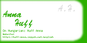 anna huff business card